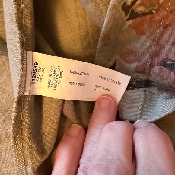 Amanda Green Floral Utility/Army Jacket-Size Large - Picture 8 of 9